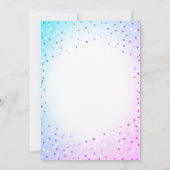 きらめく小さな星の性別シャワーを明らかにする 招待状 (裏面)