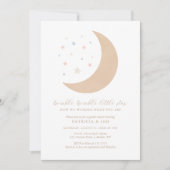 きらめく小さな星の月のジェンダーが明らかにする 招待状 (正面)