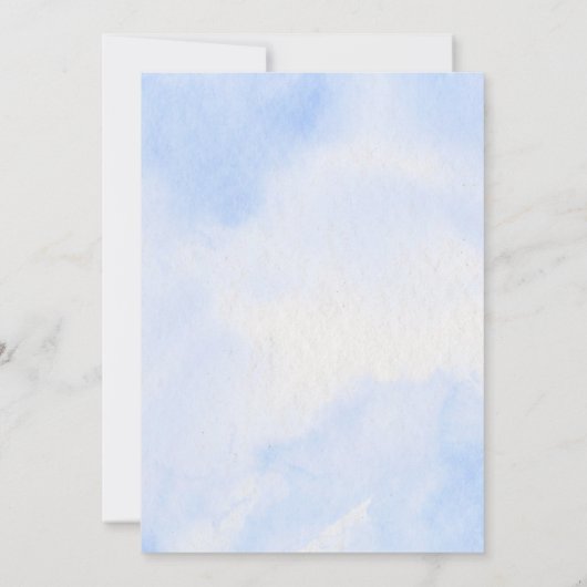 きらめく小さな星の月の雲の赤ちゃんシャワー 招待状 (裏面)