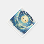 きらめく小さな星の水の色ベビーシャワー スタンダードカクテルナプキン (角)