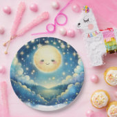きらめく小さな星の水の色ベビーシャワー ペーパープレート (パーティー)