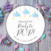 きらめく小さな星の男の赤ちゃん準備ができていポップ・アートのる ラウンドシール