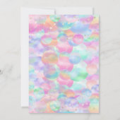 きらめく小さな星の虹の泡ベビーシャワー 招待状 (裏面)