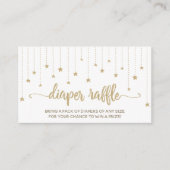 きらめく小さな星の赤ちゃんシャワーおむつラッフルカード エンクロージャーカード (正面)