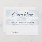 きらめく小さな星の赤ちゃんシャワーおむつラッフルカード ノートカード (正面/裏面)