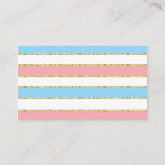 きらめく小さな星の赤ちゃんシャワーおむつラッフル エンクロージャーカード (裏面)