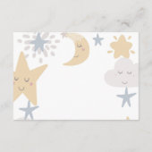 きらめく小さな星の赤ちゃんシャワーおむつラッフル エンクロージャーカード (裏面)