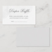 きらめく小さな星の赤ちゃんシャワーおむつラッフル エンクロージャーカード (正面/裏面)