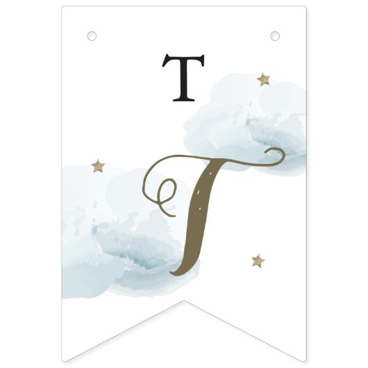 きらめく小さな星の赤ちゃんシャワーのバンティングフラグ バンティングフラッグ (第3の旗)