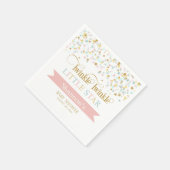 きらめく小さな星の赤ちゃんシャワー任意の色 スタンダードカクテルナプキン (角)