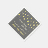 きらめく小さな星の赤ちゃんシャワー用品 スタンダードカクテルナプキン (角)