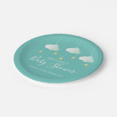 きらめく小さな星の赤ちゃんシャワー/散水 ペーパープレート (アングル)