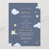 きらめく小さな星の赤ちゃんシャワーbyメール 招待状 (正面/裏面)