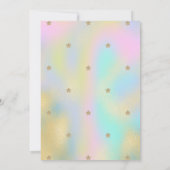 きらめく小さな星ホログラフィックベビーシャワー 招待状 (裏面)