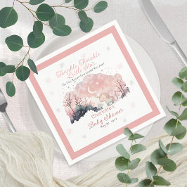 きらめく小さな星ユニコーン赤ちゃんシャワー スタンダードカクテルナプキン