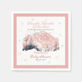 きらめく小さな星ユニコーン赤ちゃんシャワー スタンダードカクテルナプキン (正面)