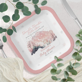 きらめく小さな星ユニコーン赤ちゃんシャワー ペーパープレート