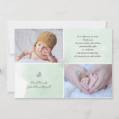 きらめく小さな星誕生ありがとう 招待状 (裏面)