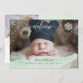 きらめく小さな星誕生ありがとう 招待状 (正面/裏面)