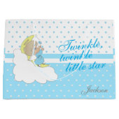 きらめく小さな星 – Baby Blue ラージペーパーバッグ (正面)
