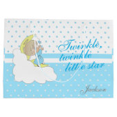 きらめく小さな星 – Baby Blue ラージペーパーバッグ (裏面)