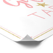 きらめく小さな赤ちゃんシャワーギフトテーブルサイン ポスター (角)