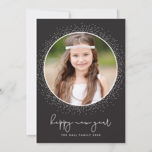 きらめく年末年始の写真カード シーズンカード (正面)