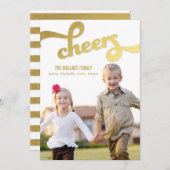 きらめく応援ホリデーフォトカード シーズンカード (正面/裏面)