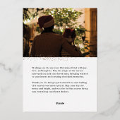 きらめく手レターメリークリスマスフォトカード 箔シーズンカード (裏面)