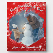 きらめく星の赤いブラシストロークのフォトフレーム フォトプラーク (正面)