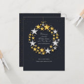 きらめく星リースホリデーカード カード (正面/裏面インサイチュ)