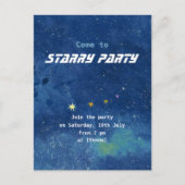 きらめく星空のイラストレーションカスタマイズ ポストカード (正面)