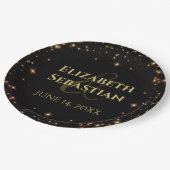 きらめく星結婚の紙プレート ペーパープレート (アングル)