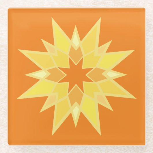 きらめく星 ガラスコースター (正面)