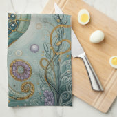 きらめく木馬の聖域 キッチンタオル (四つ折り)