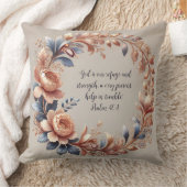 きらめく桃と青のカスタマイズ可能な聖書の詩 クッション (ブランケット)