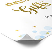 きらめく水のカラーカードとギフトサイン ポスター (角)