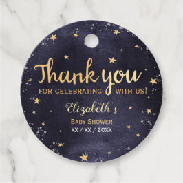 きらめく水の色の赤ちゃんユニセックスシャワーの好意 フェイバータグ