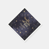 きらめく水の色の赤ちゃんユニセックスシャワー スタンダードカクテルナプキン (角)