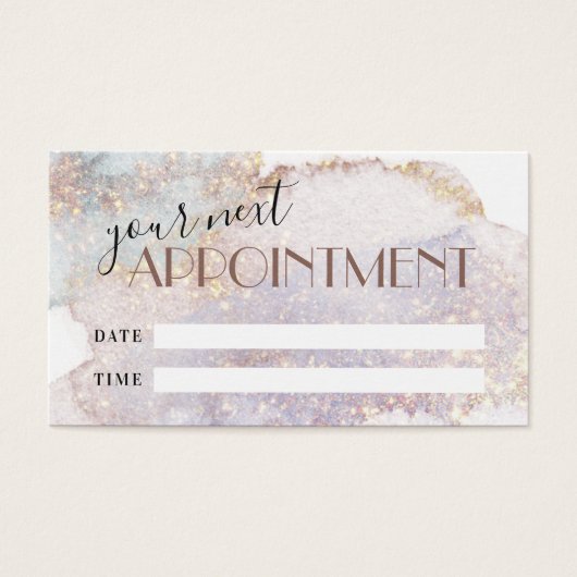 きらめく水彩アポイントメントカード (正面)