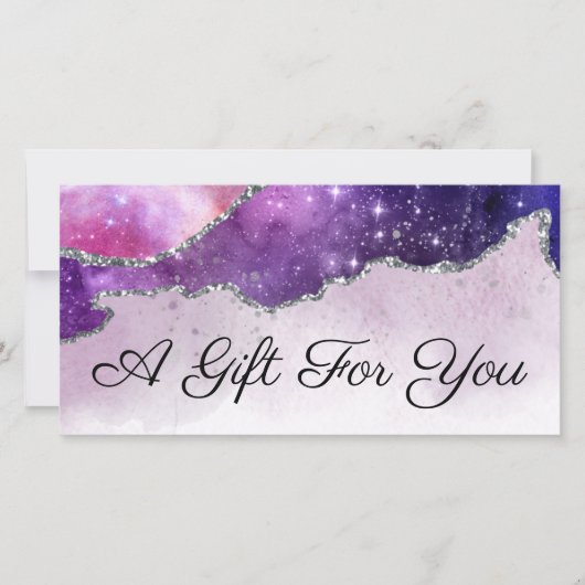 きらめく水彩画のギフト券 (正面)