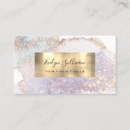 きらめく水彩金ゴールド箔名刺 名刺