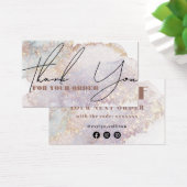 きらめく水感謝してい色割引カード (デスク)