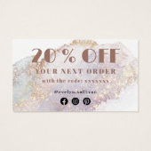 きらめく水感謝してい色割引カード (裏面)