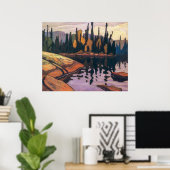 きらめく水 |ローレン・ハリス | ポスター (ホームオフィス)