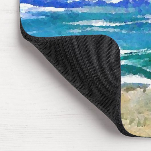 きらめく海の海のビーチの波のギフトの海は2つを振ります マウスパッド (コーナー)