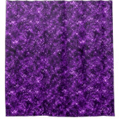 きらめく海グラモールパープルグリッター シャワーカーテン (正面)