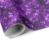 きらめく海グラモールパープルグリッター ラッピングペーパー (ロールコーナー)