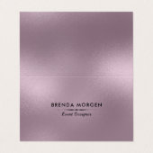 きらめく消色した紫の背モダン景 名刺 (外部フラット)