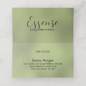 きらめく淡い色の緑のモダン背景 ロイヤリティカード (内部開封)